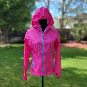 The North Face Windbreaker Pink Jacket Hooded Full Zip Women -Small